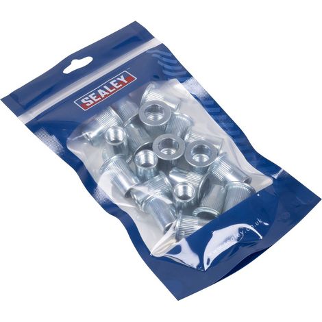 Sealey TISM12 Splined Threaded Insert (Rivet Nut ) M12 - 25pcs (1/3)