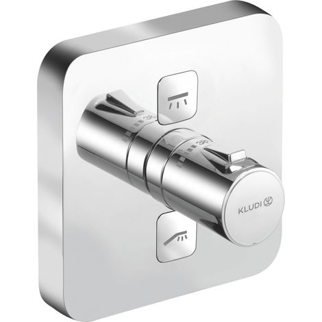 Kludi Push - Unterputz-Thermostatarmatur für 2 Verbraucher, verchromt 389110538 (1/3)