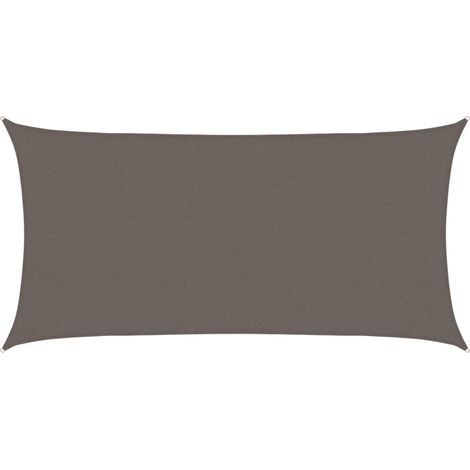 Toldo de vela rectangular 2x4 m HDPE gris antracita vidaXL