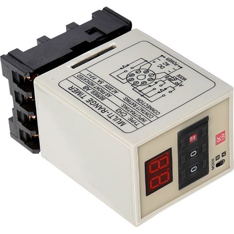 AH3-DM Dual-Mode-Verzögerungs-Timer-Relais 0,01S-99H LED-Anzeige (DC 12V) (1/5)