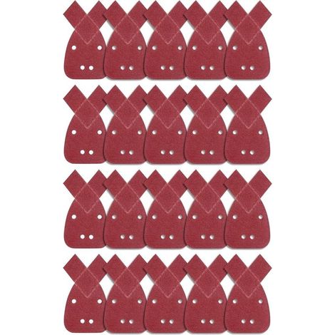 20 Pièces Feuilles Abrasives Triangles Feuilles de Ponçage 60 Grain Mouse Sanding Sheet Papier Abrasif pour Detail Palm Sander (1/5)