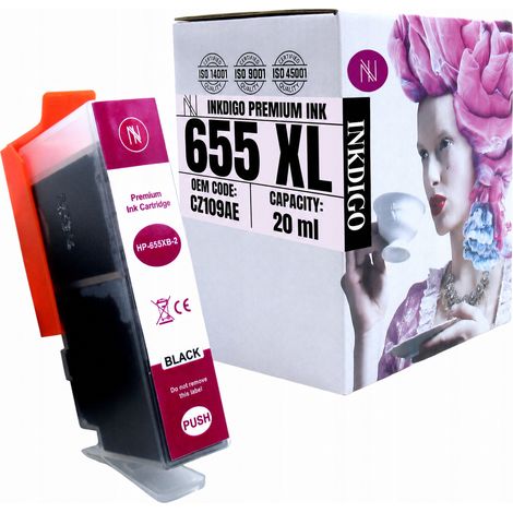 Inchiostro Inkdigo 655 XL BK compatibile con HP DeskJet InkAdvantage3525, certificato TÜV. (1/5)