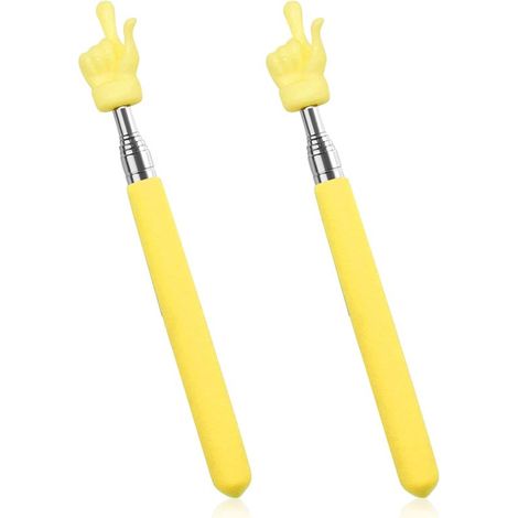 Set mit 2 ausziehbaren Zeigestäben Teleskop Zeigestäbe für den Unterricht Mini Zeigestäbe Unterrichtsmaterialien für Lehrer in Grundschulen und K (1/5)