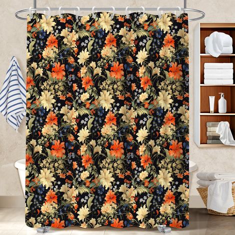 Rideau de douche imperméable en polyester 180x180 artistique bâche polyester douche pour campin (1/5)