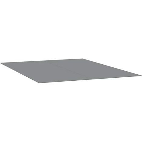Couverture de piscine gris clair, 300x220 cm, géotextile en polyester. (1/5)