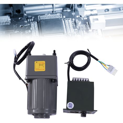 YISSALE-220 V Getriebemotor Kit Getriebemotor, 0-68 rpm Einstellbarer Elektromotor mit hohem Drehmoment Einphasiger Asynchroner AC-Getriebemotor + Zahnrad + Regler, 1:20 (20 K) (40 W) (1/5)