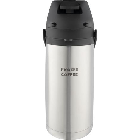 Pioneer Fiaschetta in acciaio inox con leva, dispenser per caffè, conferenze, eventi, 1,9 litri, argento (1/4)