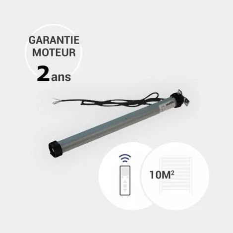 Moteur radio-commandé 20 Nm de volet roulant pour tablier de 10 m² maximum (axe Octogonal de 60 mm)