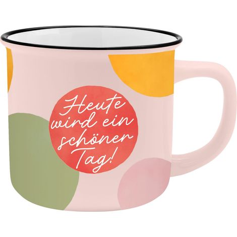 Tasse XL - Motif aujourd'hui - Tasse préférée en porcelaine - Avec inscription en allemand - 55 cl - Avec banderole cadeau - Cadeau d'anniversaire (1/5)