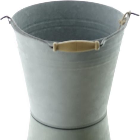 Esschert Design Altzink Eimer 5 Liter Tannenholzgriff natur (1/3)