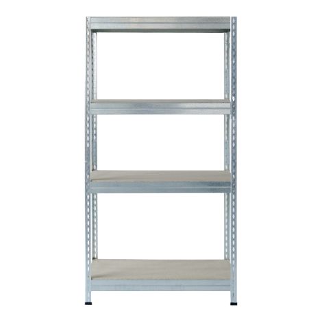 Stabil kit e'tage're quatre e'tage'res 100x40x176h cm en tole galvanise'e e'tage'res avec tiges casse'es capacite' max 700 kg