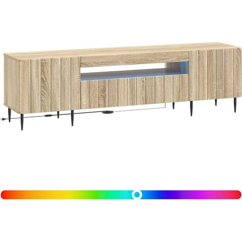 Maison Exclusive - LED-TV-Schrank Sonoma-Eiche Holzwerkstoff (1/5)