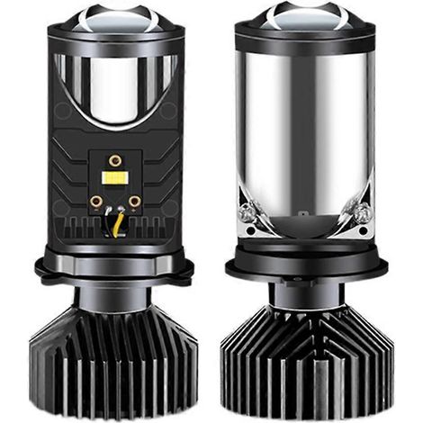 Phare projecteur LED Y9 H4 avec lentille de projecteur et refroidissement par ventilateur, ampoule pour feux de route et de croisement automobiles (1/4)