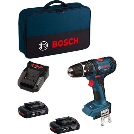Bosch – Perceuse à percussion 18V avec 2 batteries 2.0Ah – Moteur Brushless – Couple 50Nm pour béton armé – Coffret de transport inclus (1/5)