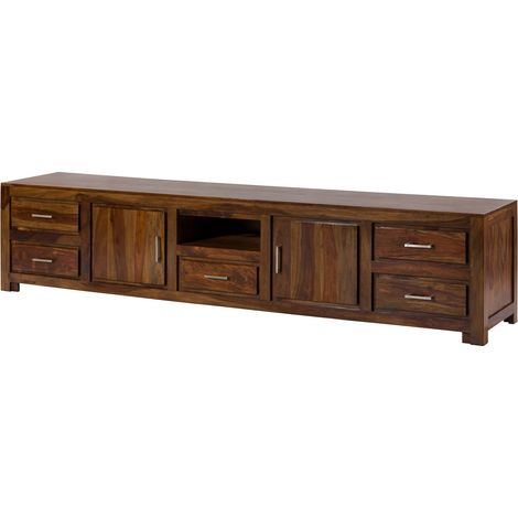 TV-Board Sheesham 260x50x56 braun lackiert METRO LIFE 138 (1/4)
