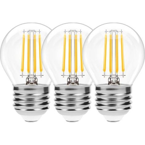 E27 LED ampoule à filament G45,2700K blanc chaud, Remplacement de 6W pour ampoule 60W, 600 lumens, Non dimmable (1/5)