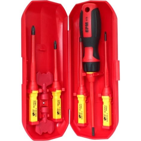 JUEGO DE DESTORNILLADORES AISLADOS VDE DE 8 PIEZAS EN ESTUCHE - E-400-0411 (1/4)