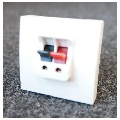 Prise haut-parleur simple blanc 9010 mécanisme 45x45mm sans support ni plaque ALTIRA
