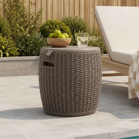 vidaXL 4-in-1 Garden Storage Box Light Brown Polypropylene (1/5)