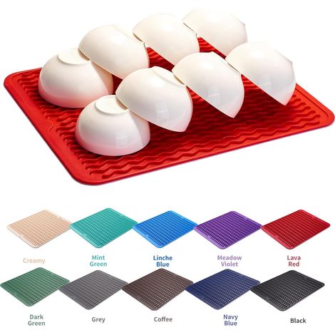 Filiyano-Tapis de séchage en silicone pour plan de travail de cuisine - Tapis écologique pour sécher les aliments (1/5)