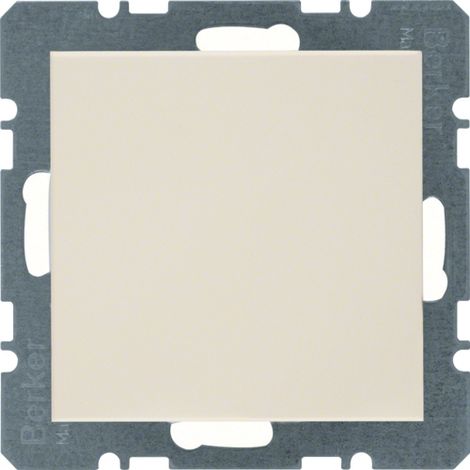 Plaque de finition Berker 10098982 blanc brillant montage affleurant