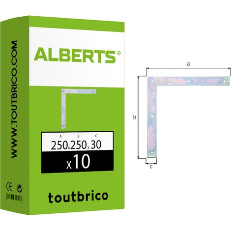 GAH Equerre de porte largeur 30 mm longueur 250 x 250 mm 2 pièces ( 8002773621 ) (1/3)