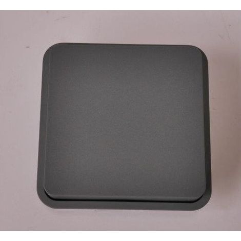Enjoliveur couleur gris anthracite 1 touche KNX pour appareillage Cubyko HAGER (1/2)
