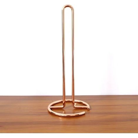 Or rose-Support de Rouleau de Papier, Porte-Rouleau de Cuisine Portable en Acier Inoxydable Or Porte Rouleaux Papier Toilette Vertical en Acier Support Distributeur de Papier (1/5)