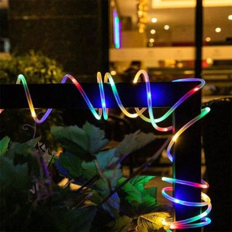 Ruban LED - LED Lumières de Tube de Corde, 10m 100 LED Chaîne de Corde d'extérieur intérieure Lumières 8 Modes avec distante (1/4)