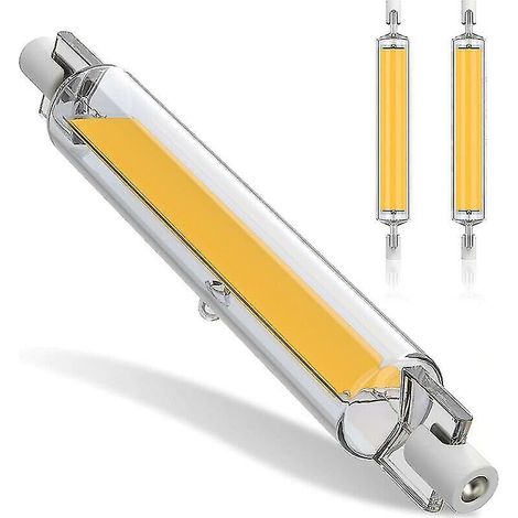 Lampadine LED 20W R7S Lampadine LED R7S dimmerabili da 118 mm Bianco caldo 3000K Lampadine COB a doppia estremità 2000lm Lampadine LED R7S 118mm Illuminazione a fascio 360° AC 220-240V 2 pezzi (1/5)