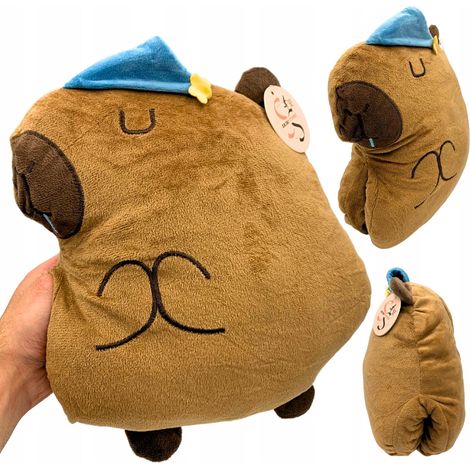 Capibara che dorme, cuscino di peluche, grande giocattolo da schiacciare (1/5)