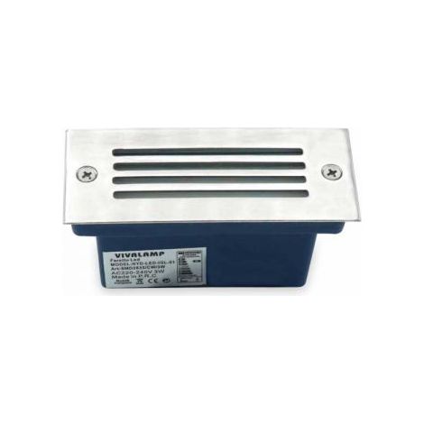 FARETTO SEGNAPASSO LED 3W RETTANGOLARE LUCE NATURALE IP44 (1/2)