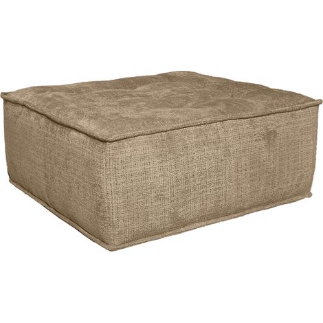 Pouf pour canapé modulable en tissu texturé taupe - SWAY (1/5)
