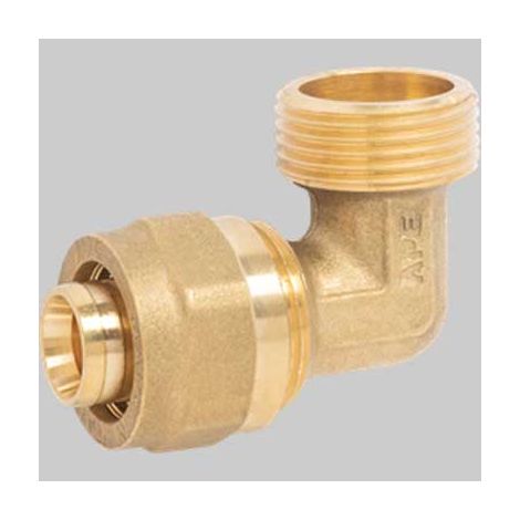 RACCORDO CURVO MASCHIO A STRINGERE APE  16 x 1/2     APE RACCORDERIE