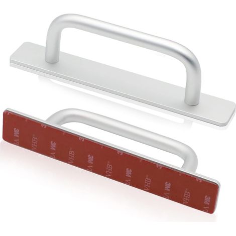 Lot de 2 poignées de porte de placard de cuisine, poignées autocollantes en aluminium de 148 cm, poignées de tiroir pour placard de cuisine, décorati (1/5)