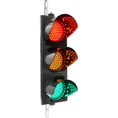 PrimeMatik - Feu de circulation pour intérieur et extérieur IP65 3 x 200mm 12-24V avec LEDs vert orangé et rouge (1/5)