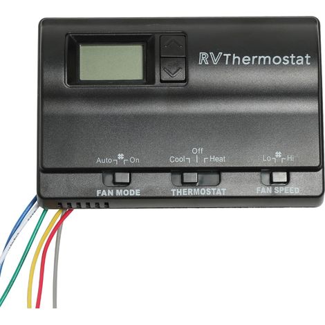 83303862 Digitaler Wohnmobil-Thermostat, Heiz-/Kühlthermostat zur Wandmontage, kompatibel mit Coleman Mach 8330-336, 337, 338, 339, 368 & 386 Klimaanlagen, austauschbarer Thermostat ohne Display, schw