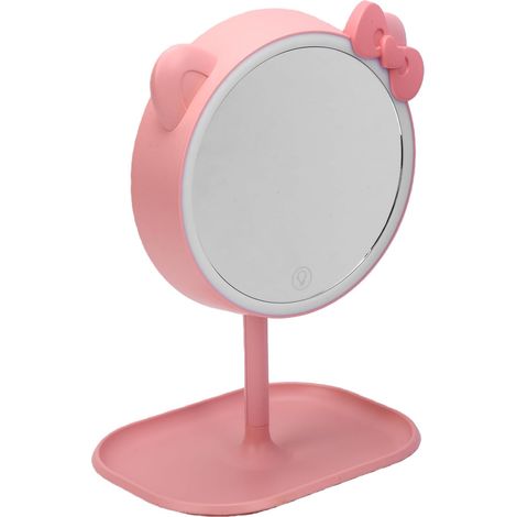 Miroir de Maquillage LED Rechargeable, Contrôle Tactile, luminosité Réglable, Miroir de Courtoisie éclairé avec Batterie 1200 MAh pour Application de Maquillage, Soins de (Lumière 3 Couleurs) (1/5)