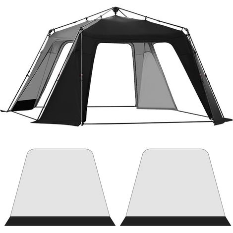 Filet de porte pour auvent, tente, dôme, Camping, Protection solaire, étanche, 2 pièces (1/5)
