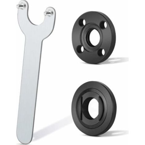 Clé et écrou pour meuleuse, compatibles Milwaukee et Makita, 5/8"-11, argent/noir