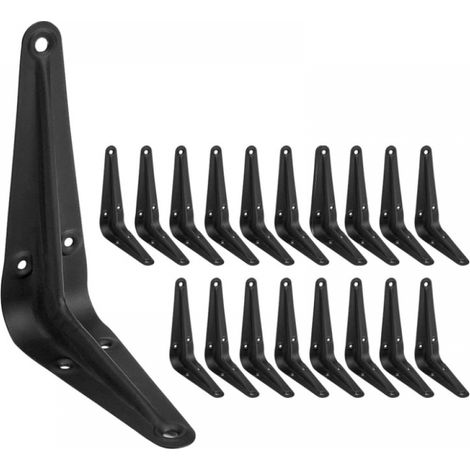 Regalträger, 24er-Set, robuste, schwarze Metall-Wandregale - AquaForge