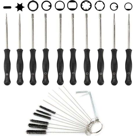 Outil De Réglage Carburateur Aiguille Nettoyage Brosse Pour Moteur 2 Temps Tondeuse (1/4)