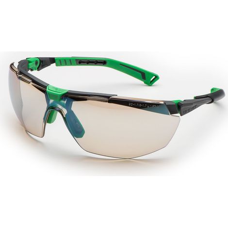 Lunettes de protection Univet 5X1, Vert, Polycarbonate, UV 400 ( Prix pour 1 )