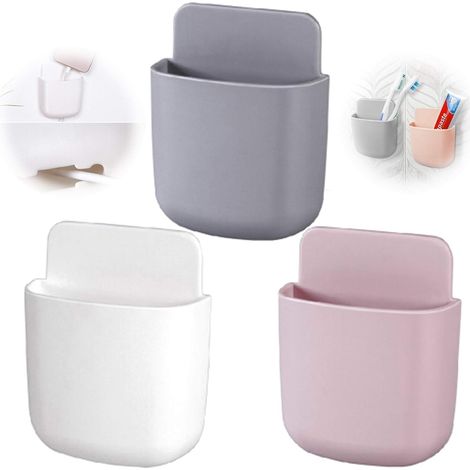 3 pièces support de télécommande support de télécommande mural support de télécommande (blanc + gris + rose), Fei Yu (1/5)