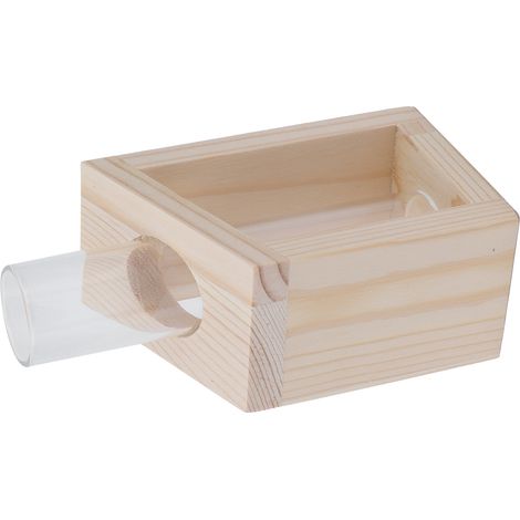 Röhrenförmige Glasvase, Hydroponik-Glasvase mit Holzständer, Tisch-Hydroponik-Pflanzgefäß aus Glas (1/5)
