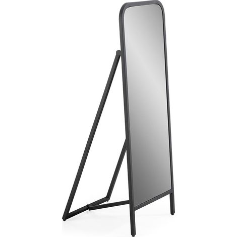 Miroir sur pied en métal noir OKELA– 122cm (1/3)