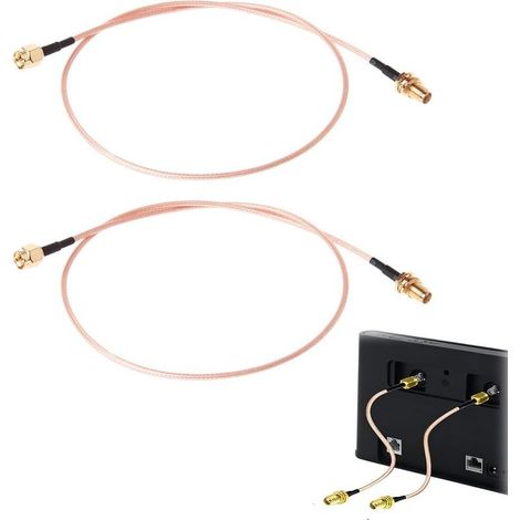2PCS Câble SMA Rallonge Antenne, Adaptateur da SMA Male à Femelle 30CM Câble D'Antenne WiFi Câbles Coaxial Répartiteur Câbles Jumper RG316 pour Routeur Cellulaire Gateway Modem 5G 4G Radioamateur (1/5)