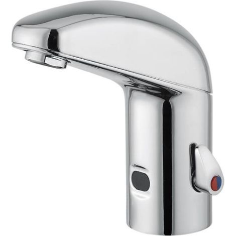 Mezclador electrónico de lavabo serie ONE con fotocélula y alimentación por pilas - Idral