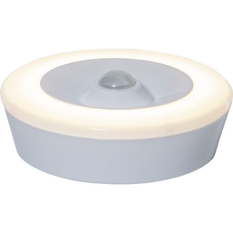Rundes Nachtlicht ,Functional' mit Bewegungsmelder und Dämmerungssensor, Batterien, weißes Licht, Ø 8,6cm (1/5)