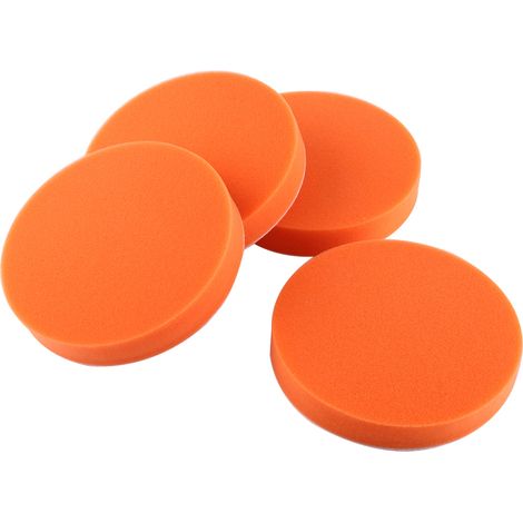 Kit 10 disques éponge 150mm pour polisseuse auto, tampons de lustrage, polissage et cirage, orange (1/5)
